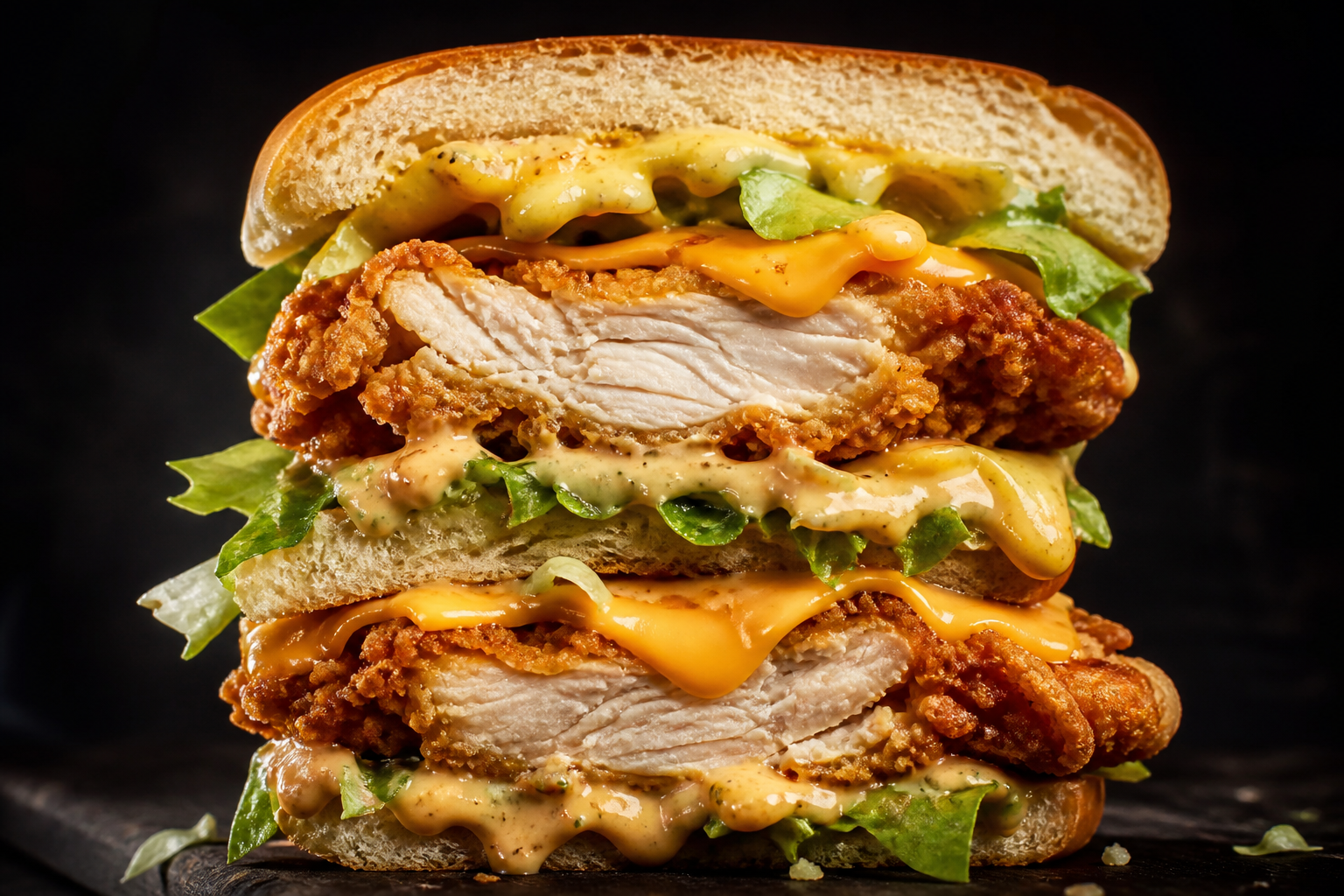 Chicken burger layers