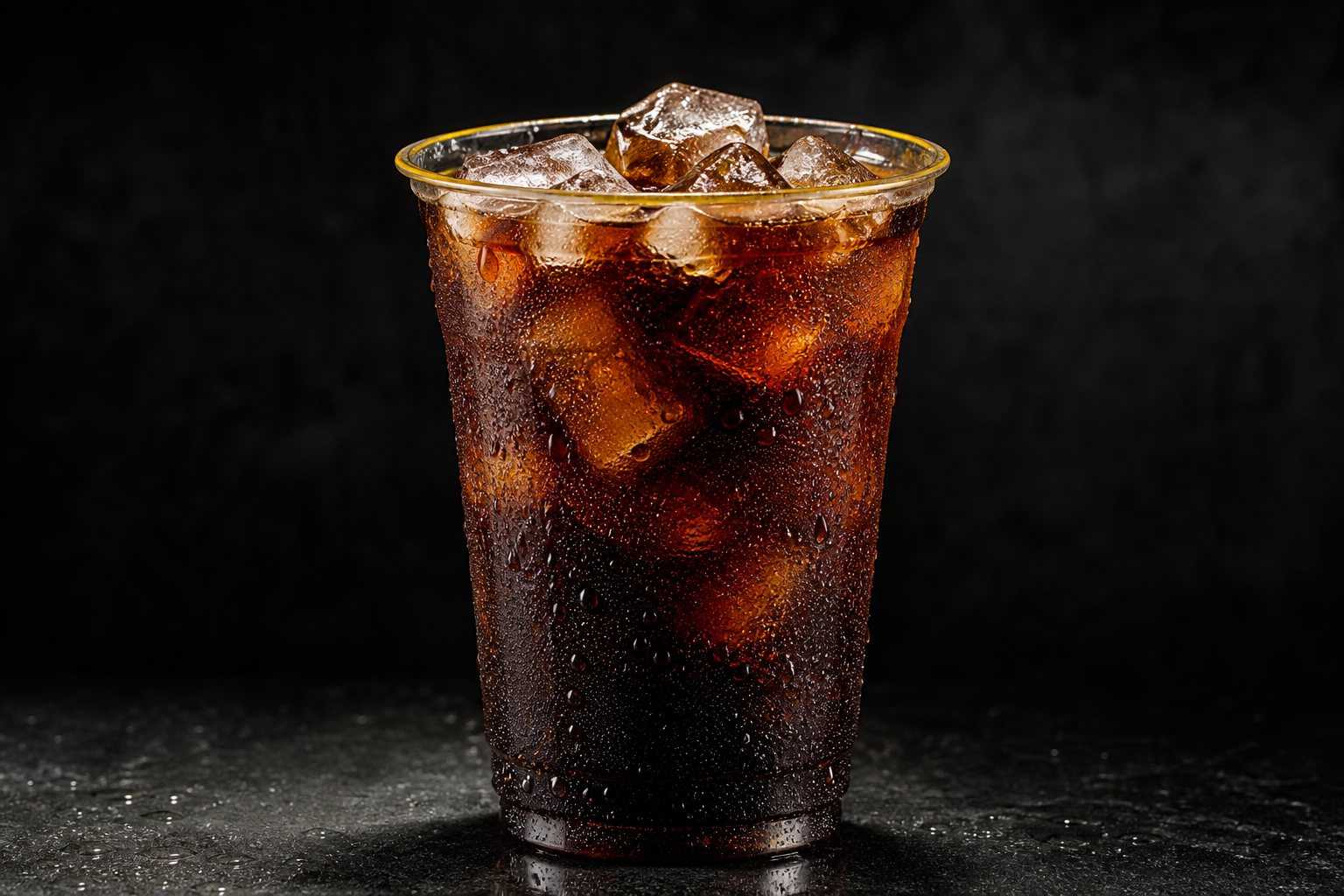 Cold drink with ice